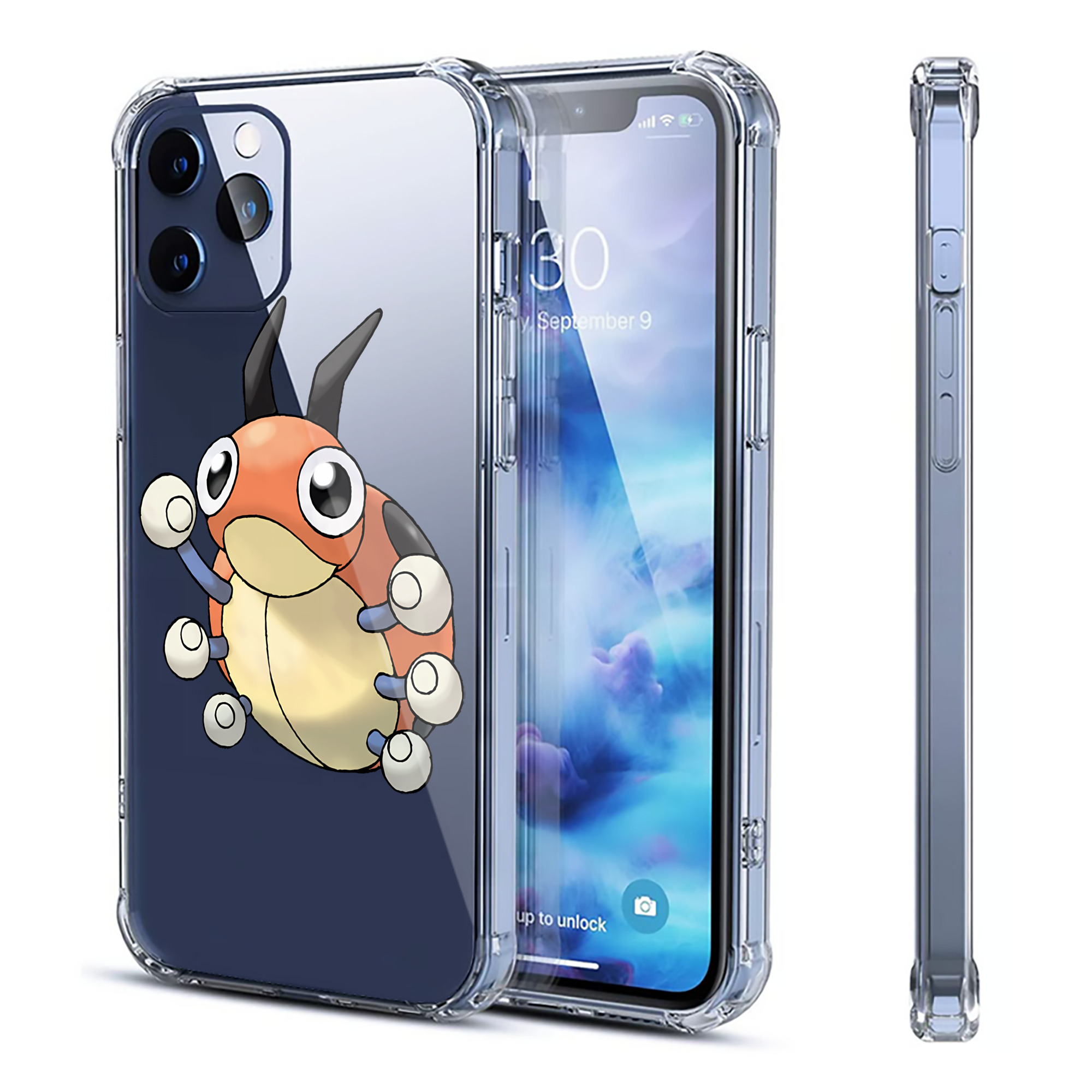 （画像用） ポケットモンスター Pokémon 【iPhone 12シリーズ対応】透明スマホケース（クリアソフトケース）